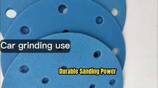 5 Inch High Density Blue Zirconia Alumina Flocked Sanding Disc Durable