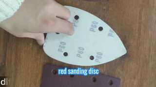 Red sanding disc Hook and Loop Round Sand Pape