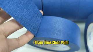 Blue White Automotive Paint Masking Tape Pressure Sensitive Adhesive In Bulk ODM